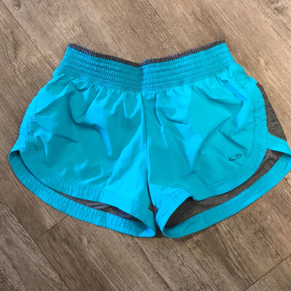 Blue and Gray Workout Shorts